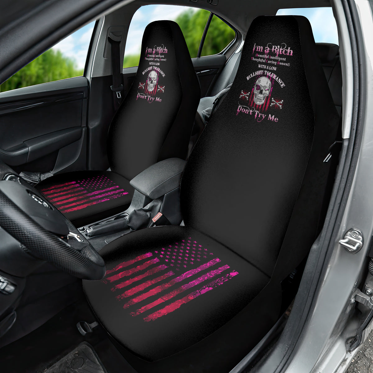 I'm A B Don't Try Me Car Seat Cover - Wonder Print Shop