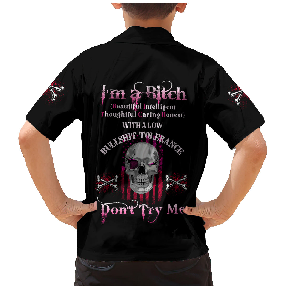 I'm A B Don't Try Me Family Matching Mermaid Dress and Hawaiian Shirt - Wonder Print Shop