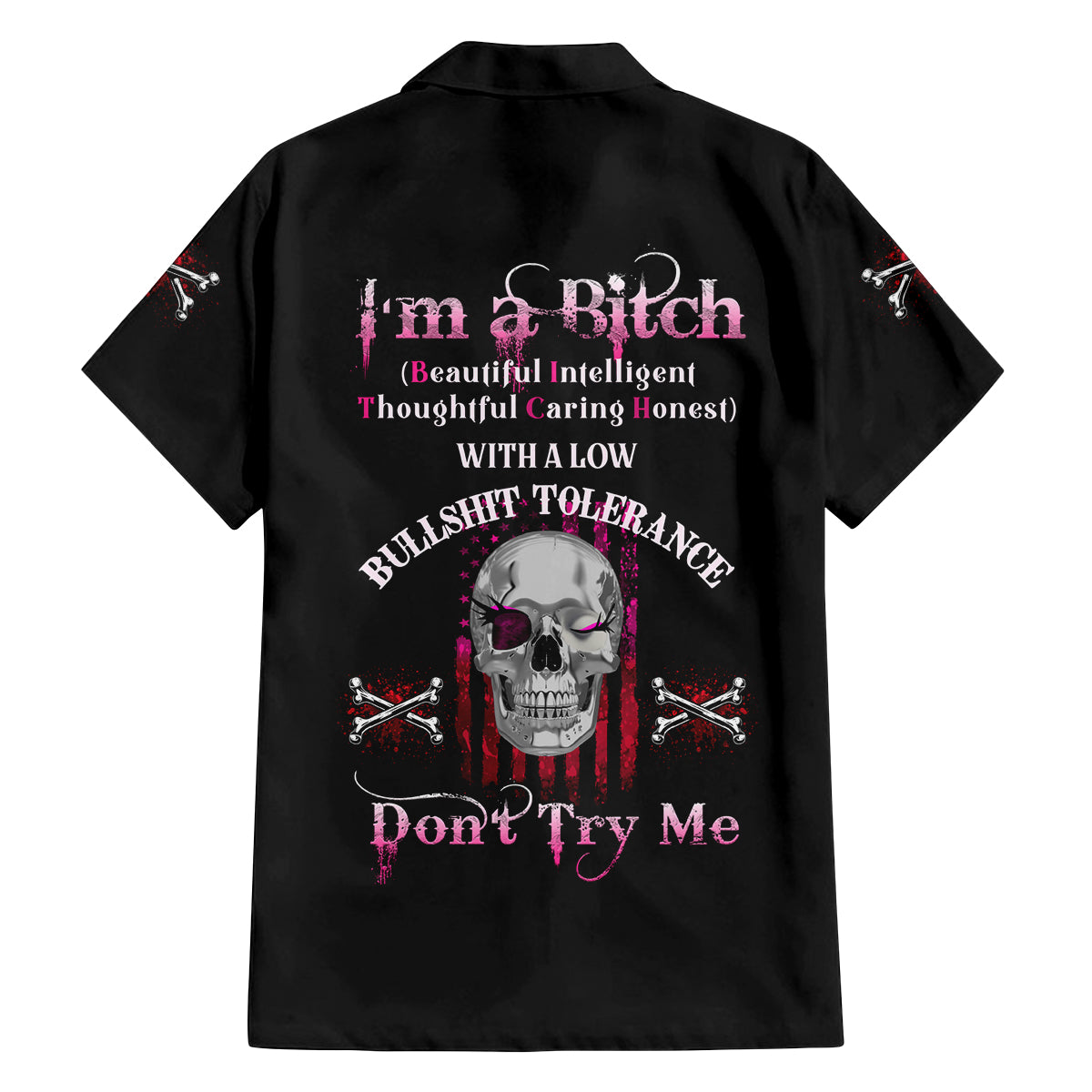 I'm A B Don't Try Me Family Matching Off Shoulder Maxi Dress and Hawaiian Shirt - Wonder Print Shop
