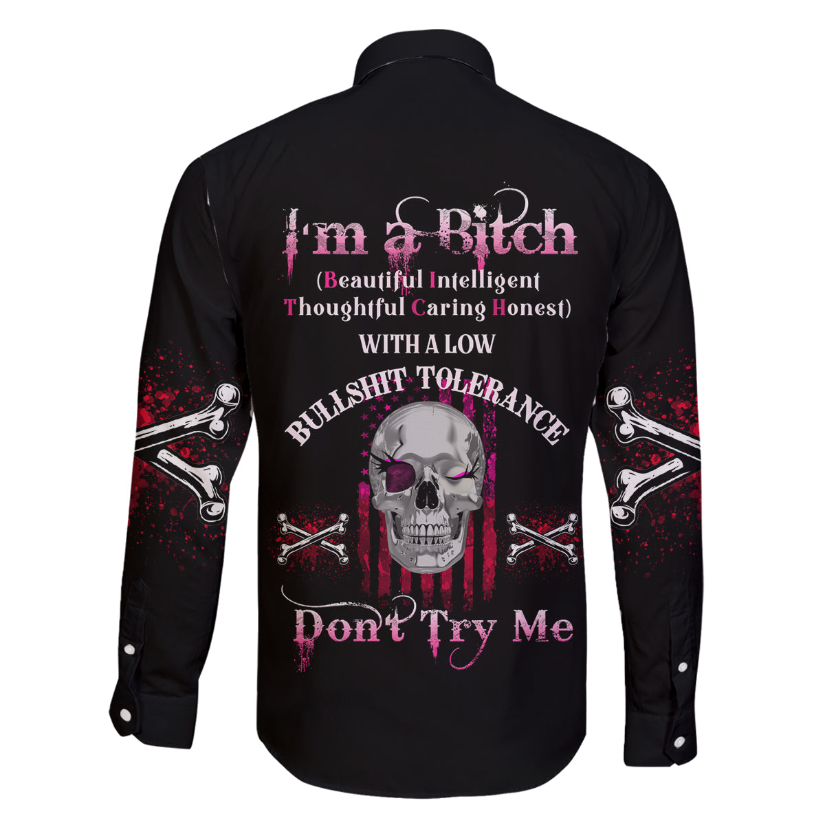 I'm A B Don't Try Me Family Matching Off Shoulder Short Dress and Hawaiian Shirt - Wonder Print Shop
