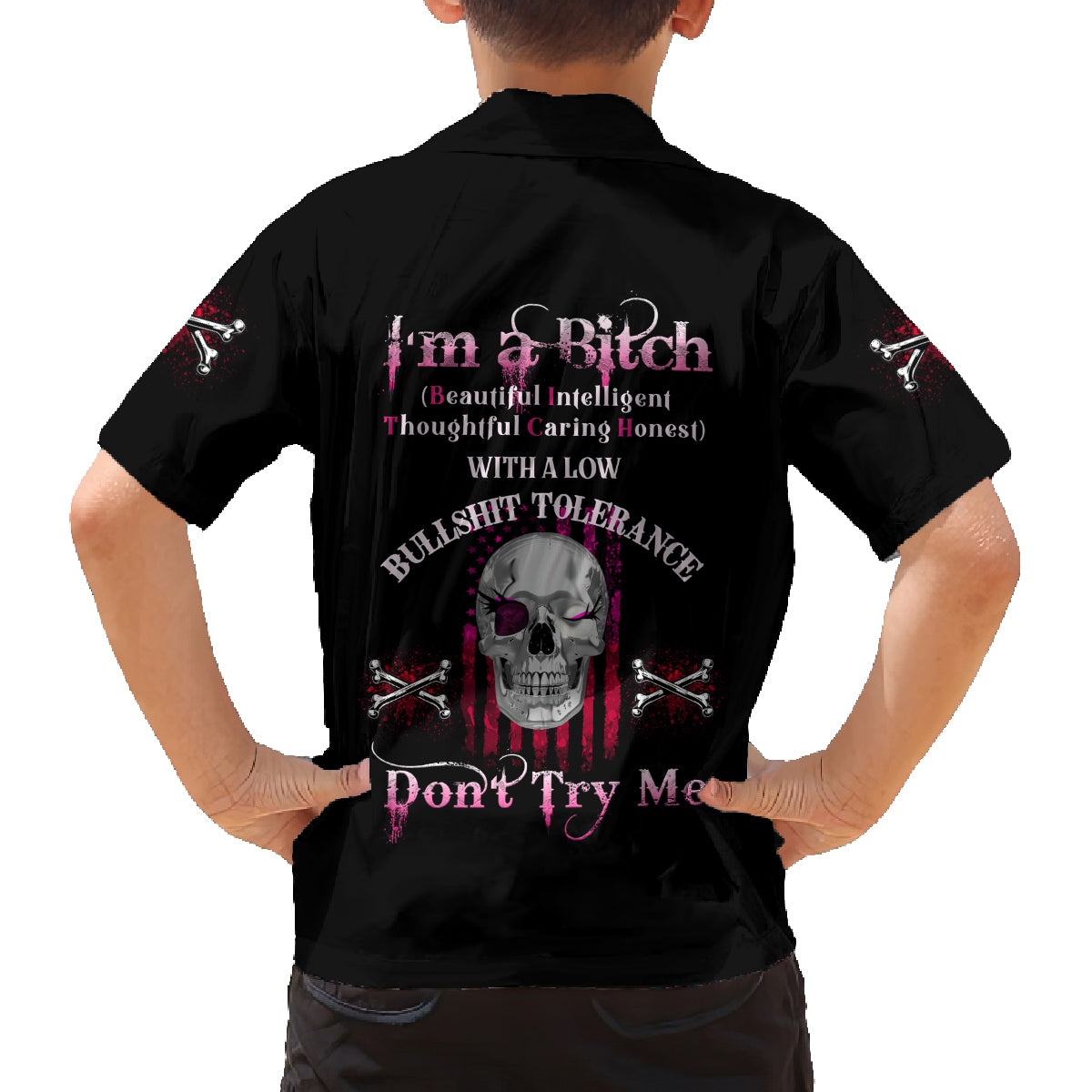 I'm A B Don't Try Me Family Matching Summer Maxi Dress and Hawaiian Shirt - Wonder Print Shop