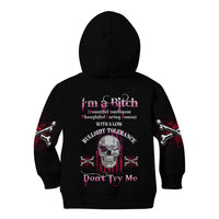 I'm A B Don't Try Me Kid Hoodie - Wonder Print Shop