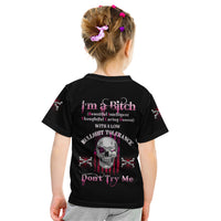 I'm A B Don't Try Me Kid T Shirt - Wonder Print Shop