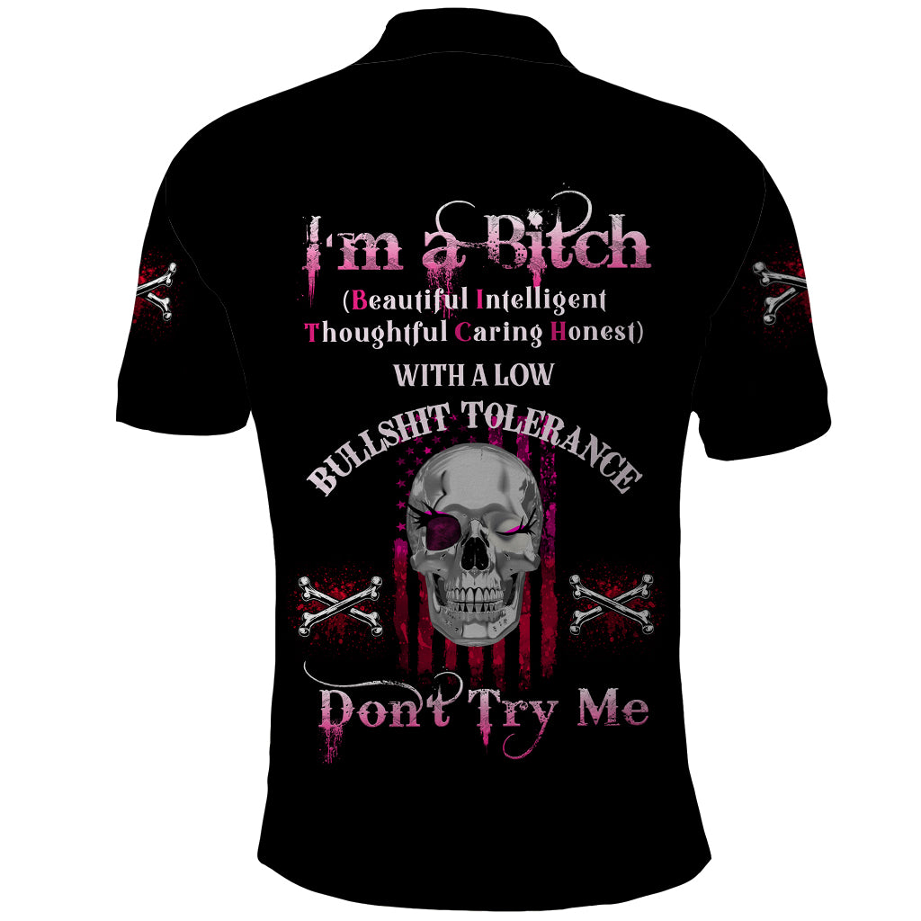 I'm A B Don't Try Me Polo Shirt - Wonder Print Shop