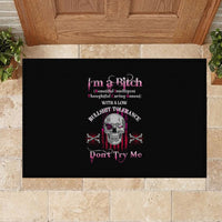 I'm A B Don't Try Me Rubber Doormat - Wonder Print Shop