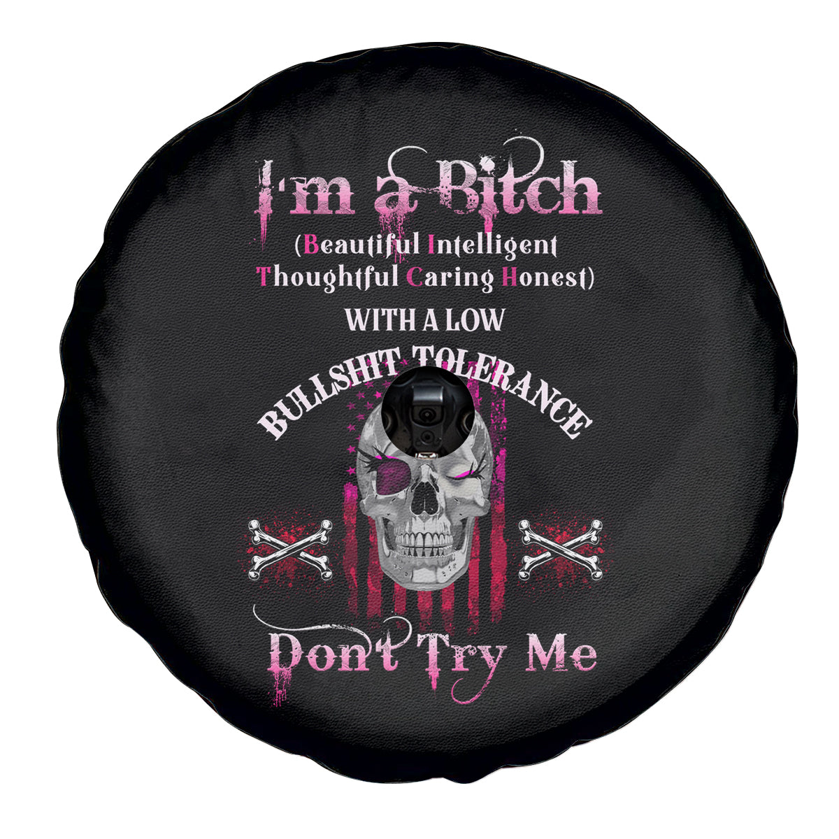 I'm A B Don't Try Me Spare Tire Cover - Wonder Print Shop