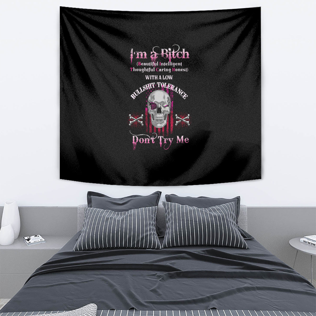 I'm A B Don't Try Me Tapestry - Wonder Print Shop
