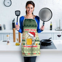 Merry Drunk I'm Christmas Apron Xmas Holiday Patterns - Wonder Print Shop