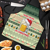 Merry Drunk I'm Christmas Apron Xmas Holiday Patterns - Wonder Print Shop
