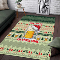 Merry Drunk I'm Christmas Area Rug Xmas Holiday Patterns - Wonder Print Shop