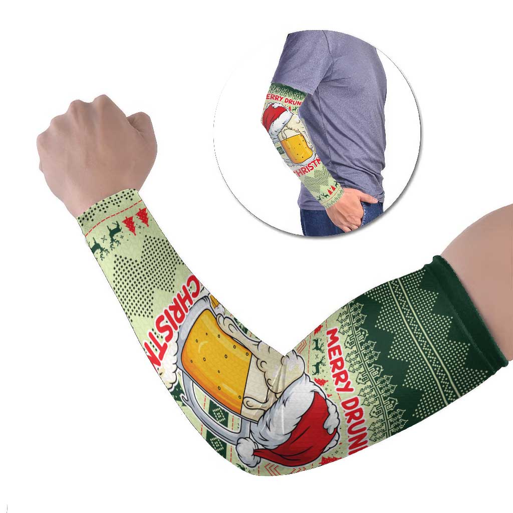 Merry Drunk I'm Christmas Arm Sleeves Xmas Holiday Patterns - Wonder Print Shop