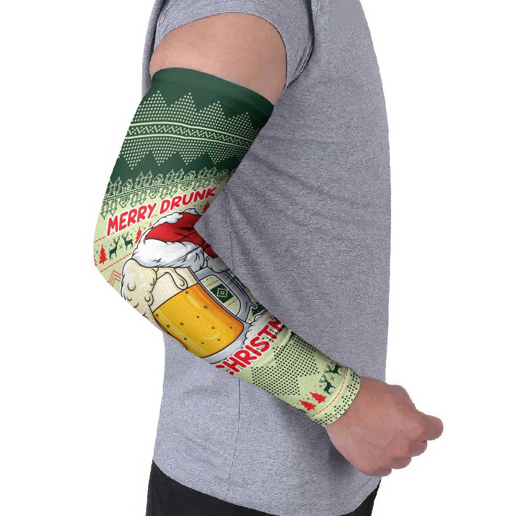 Merry Drunk I'm Christmas Arm Sleeves Xmas Holiday Patterns - Wonder Print Shop