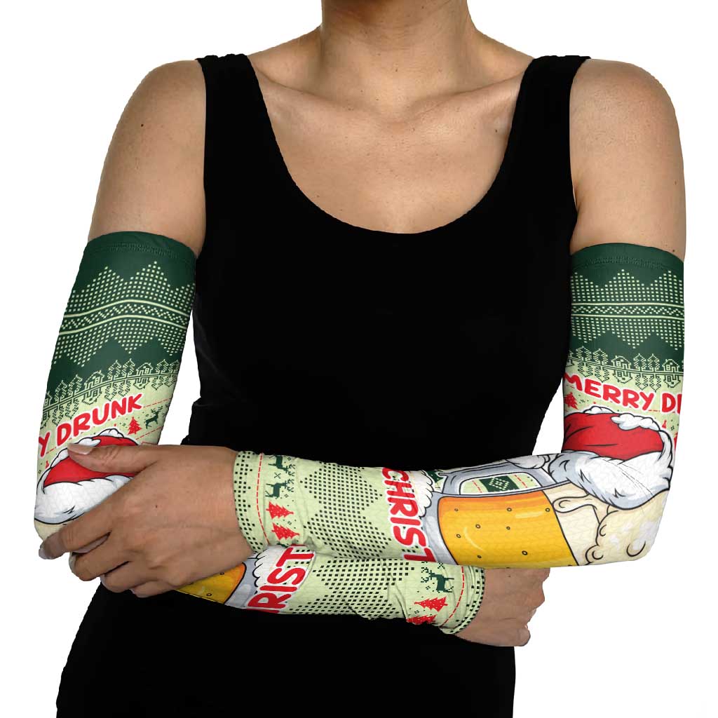 Merry Drunk I'm Christmas Arm Sleeves Xmas Holiday Patterns - Wonder Print Shop