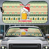 Merry Drunk I'm Christmas Auto Sun Shade Xmas Holiday Patterns - Wonder Print Shop