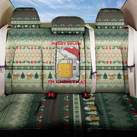 Merry Drunk I'm Christmas Back Car Seat Cover Xmas Holiday Patterns - Wonder Print Shop