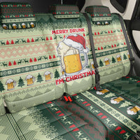 Merry Drunk I'm Christmas Back Car Seat Cover Xmas Holiday Patterns - Wonder Print Shop