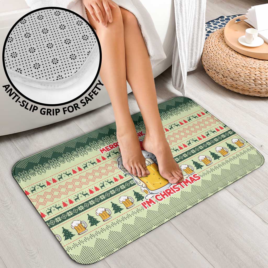 Merry Drunk I'm Christmas Bathroom Set Xmas Holiday Patterns - Wonder Print Shop