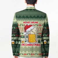 Merry Drunk I'm Christmas Blazer Xmas Holiday Patterns - Wonder Print Shop
