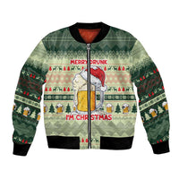 Merry Drunk I'm Christmas Bomber Jacket Xmas Holiday Patterns - Wonder Print Shop