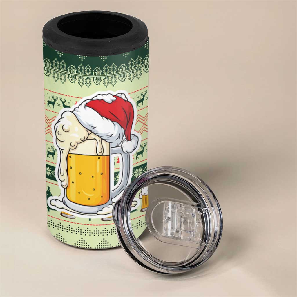 Merry Drunk I'm Christmas 4 in 1 Can Cooler Tumbler Xmas Holiday Patterns - Wonder Print Shop