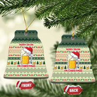 Merry Drunk I'm Christmas Ceramic Ornament Xmas Holiday Patterns - Wonder Print Shop