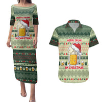Merry Drunk I'm Christmas Couples Matching Puletasi and Hawaiian Shirt Xmas Holiday Patterns - Wonder Print Shop