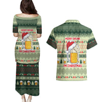 Merry Drunk I'm Christmas Couples Matching Puletasi and Hawaiian Shirt Xmas Holiday Patterns - Wonder Print Shop