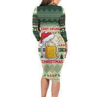 Merry Drunk I'm Christmas Family Matching Long Sleeve Bodycon Dress and Hawaiian Shirt Xmas Holiday Patterns - Wonder Print Shop