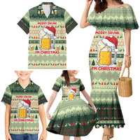 Merry Drunk I'm Christmas Family Matching Mermaid Dress and Hawaiian Shirt Xmas Holiday Patterns - Wonder Print Shop