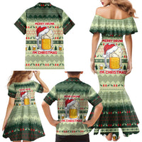 Merry Drunk I'm Christmas Family Matching Mermaid Dress and Hawaiian Shirt Xmas Holiday Patterns - Wonder Print Shop