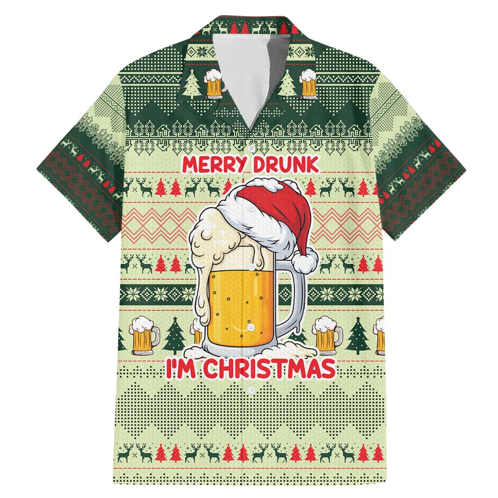 Merry Drunk I'm Christmas Family Matching Mermaid Dress and Hawaiian Shirt Xmas Holiday Patterns - Wonder Print Shop