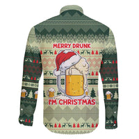 Merry Drunk I'm Christmas Family Matching Off Shoulder Short Dress and Hawaiian Shirt Xmas Holiday Patterns - Wonder Print Shop