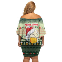 Merry Drunk I'm Christmas Family Matching Off Shoulder Short Dress and Hawaiian Shirt Xmas Holiday Patterns - Wonder Print Shop