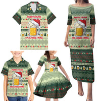 Merry Drunk I'm Christmas Family Matching Puletasi and Hawaiian Shirt Xmas Holiday Patterns - Wonder Print Shop