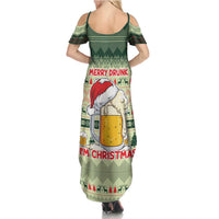Merry Drunk I'm Christmas Family Matching Summer Maxi Dress and Hawaiian Shirt Xmas Holiday Patterns - Wonder Print Shop