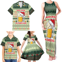 Merry Drunk I'm Christmas Family Matching Tank Maxi Dress and Hawaiian Shirt Xmas Holiday Patterns - Wonder Print Shop