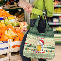 Merry Drunk I'm Christmas Grocery Bag Xmas Holiday Patterns - Wonder Print Shop