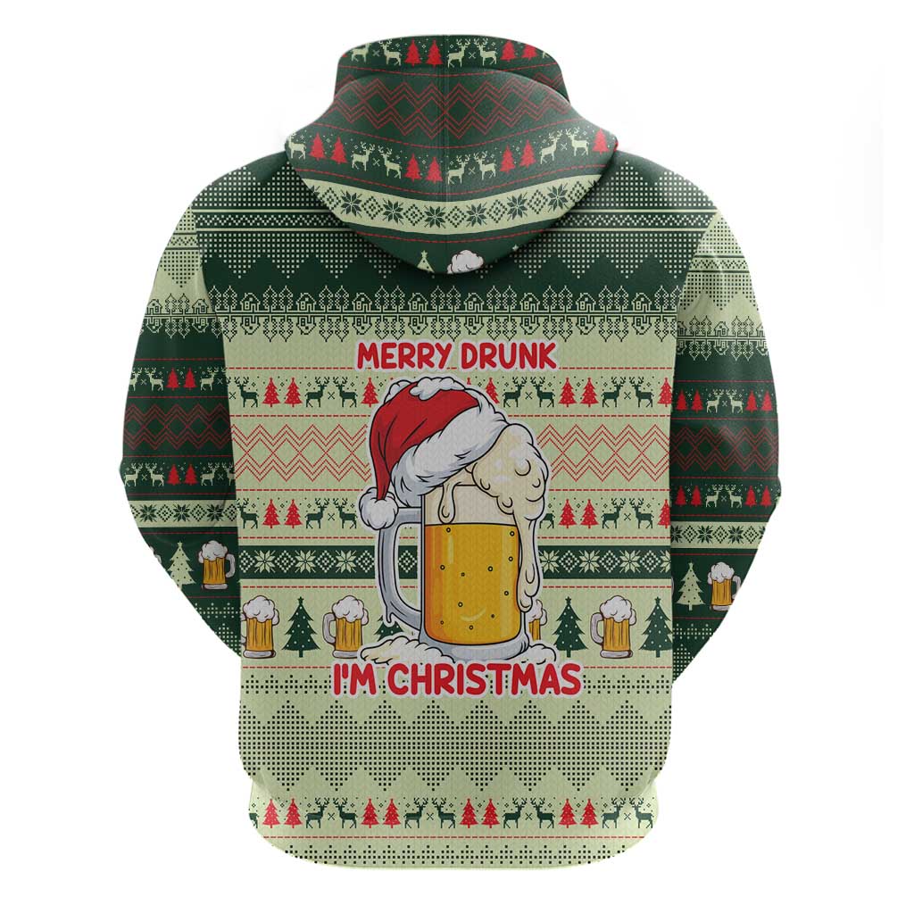 Merry Drunk I'm Christmas Hoodie Xmas Holiday Patterns - Wonder Print Shop