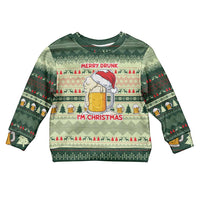 Merry Drunk I'm Christmas Kid Ugly Christmas Sweater Xmas Holiday Patterns - Wonder Print Shop