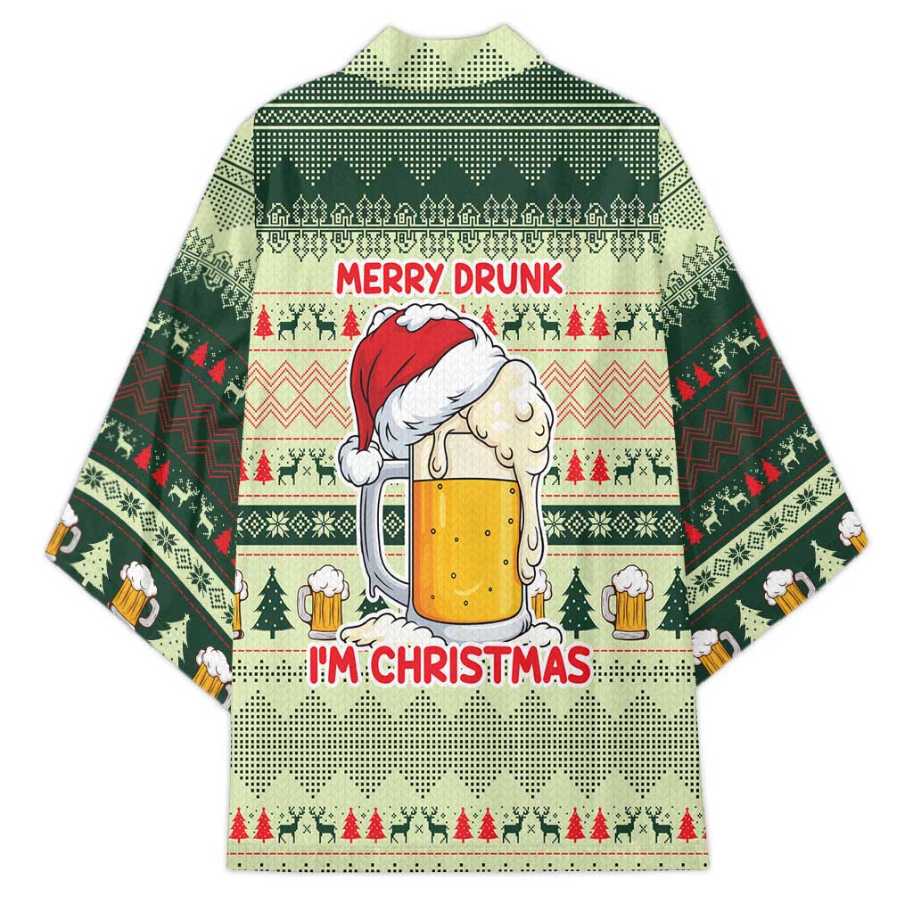 Merry Drunk I'm Christmas Kimono Xmas Holiday Patterns - Wonder Print Shop