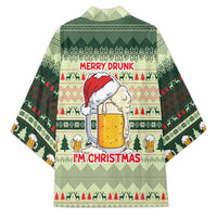 Merry Drunk I'm Christmas Kimono Xmas Holiday Patterns - Wonder Print Shop