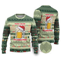 Merry Drunk I'm Christmas Ugly Christmas Sweater Xmas Holiday Patterns - Wonder Print Shop