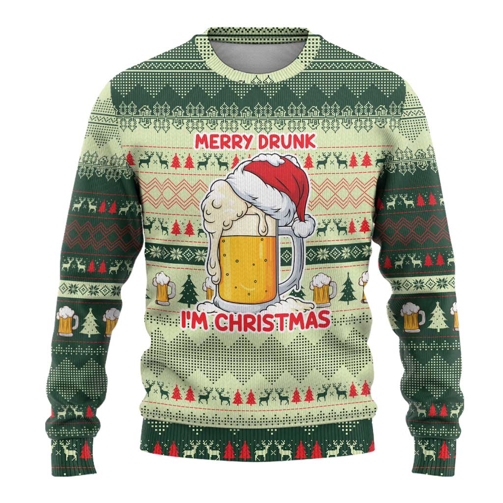 Merry Drunk I'm Christmas Ugly Christmas Sweater Xmas Holiday Patterns - Wonder Print Shop