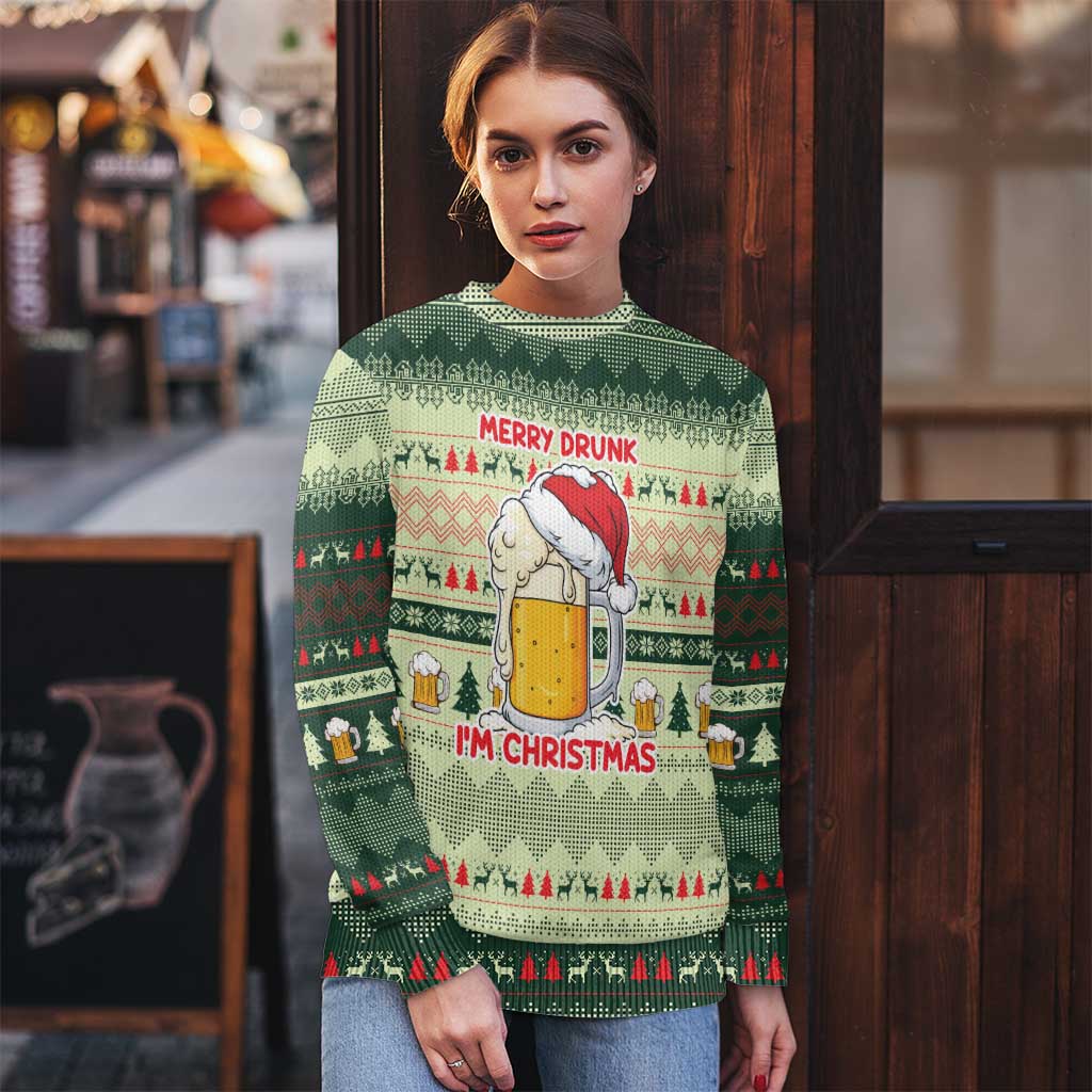 Merry Drunk I'm Christmas Ugly Christmas Sweater Xmas Holiday Patterns - Wonder Print Shop