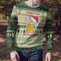 Merry Drunk I'm Christmas Ugly Christmas Sweater Xmas Holiday Patterns - Wonder Print Shop