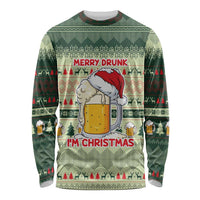 Merry Drunk I'm Christmas Long Sleeve Shirt Xmas Holiday Patterns - Wonder Print Shop