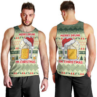 Merry Drunk I'm Christmas Men Tank Top Xmas Holiday Patterns - Wonder Print Shop