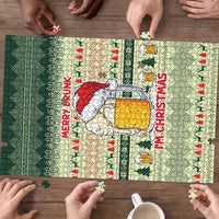 Merry Drunk I'm Christmas Puzzle Xmas Holiday Patterns - Wonder Print Shop