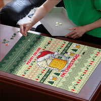 Merry Drunk I'm Christmas Puzzle Xmas Holiday Patterns - Wonder Print Shop