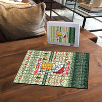 Merry Drunk I'm Christmas Puzzle Xmas Holiday Patterns - Wonder Print Shop